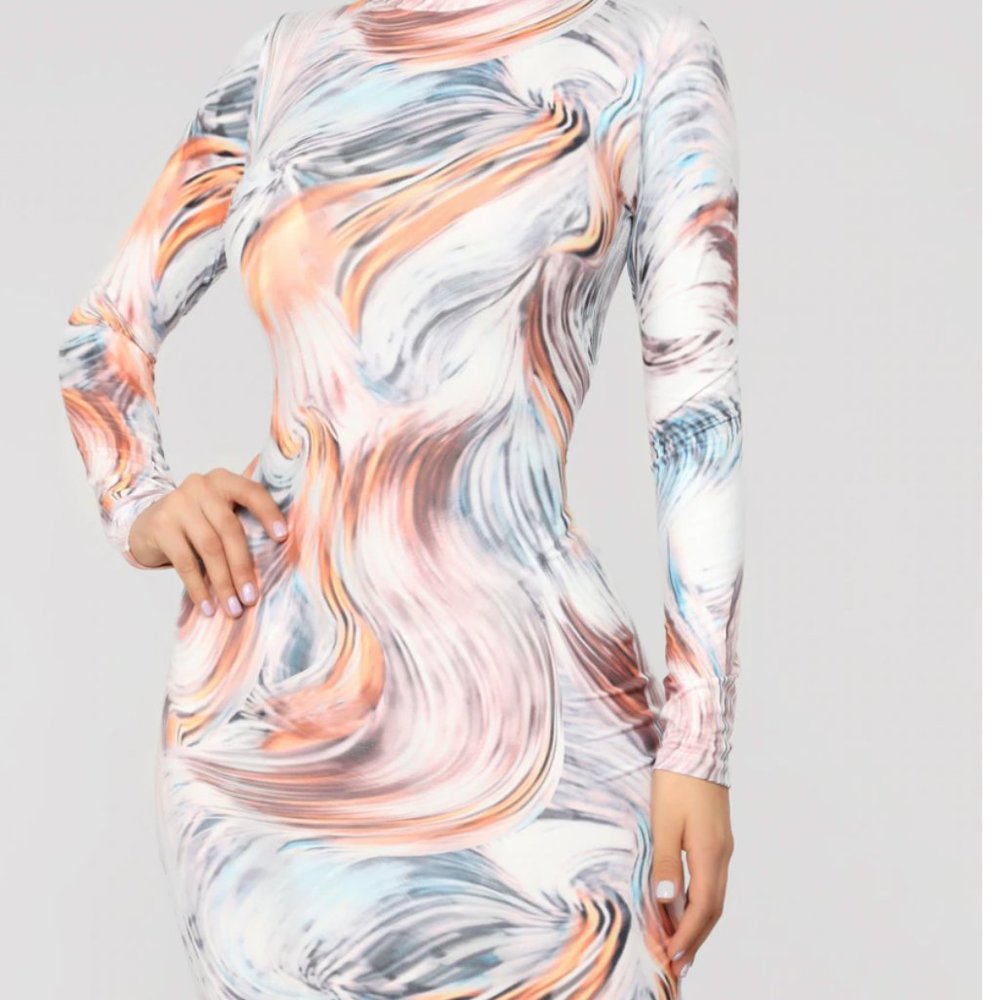 DRESS-fashion nova midi